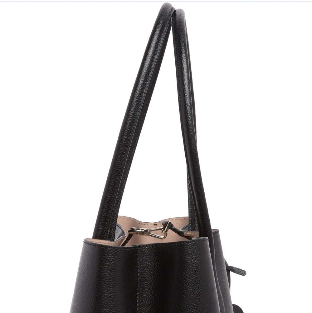 kate spade Black Bag Pebble Leather Double-Handle Tote Large Purse - Picture 8 of 11